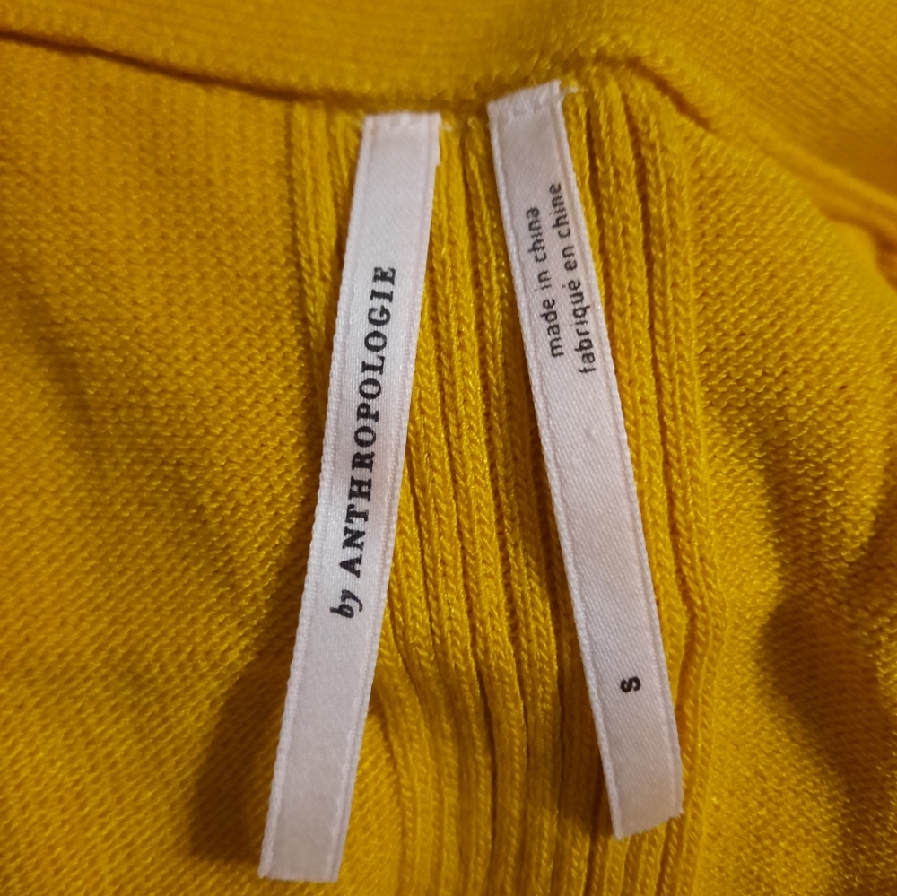 Anthropologie Yellow Knit Tank Top Sleeveless Small - Picture 5 of 8